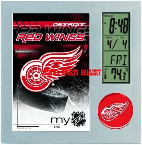 WINCRAFT DETROIT RED WINGS LICENSED DESK CLOCK • NEW IN PACKAGE (M63) Cover