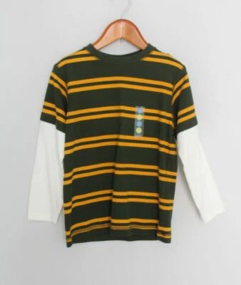 Camiseta GYMBOREE Manga Larga En Capas Top Rayas 100% Algodón Niño 5 Foto 1 de 3