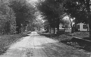 China ME South Main Street Houses, Real Photo Postcard - Picture 1 of 2