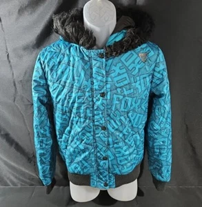 Fox Racing Damen Small Teal Wintermantel gefütterte Jacke Kapuze alle  - Bild 1 von 12