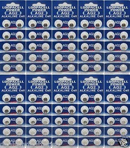 100 Pack AG2 LR726 396 SR726SW 1.5V Alkaline LOOPACELL Watch Batteries - Picture 1 of 1