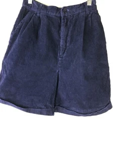 Join the Club Corduroy Blue Shorts Girl's 16 / Womens XS-S Mom Shorts - Picture 1 of 3
