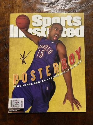 Vince Carter Signed Sports Illustrated Psa Dna Coa Raptors Autographed - Image 1 of 4