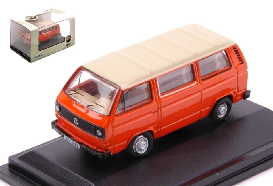 Oxford VW T25 BUS ORANGE/IVORY 1:76 - Immagine 1 di 1