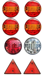 6x Rückleuchte LED Nebelschlußleuchte Rückfahrleuchte Universal mit 2x Dreieck - Bild 1 von 11