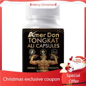 120 Capsule, 3450mg Estratto di TongKatAli Vegano, Booster di Testosterone 100% Naturale - Foto 1 di 10