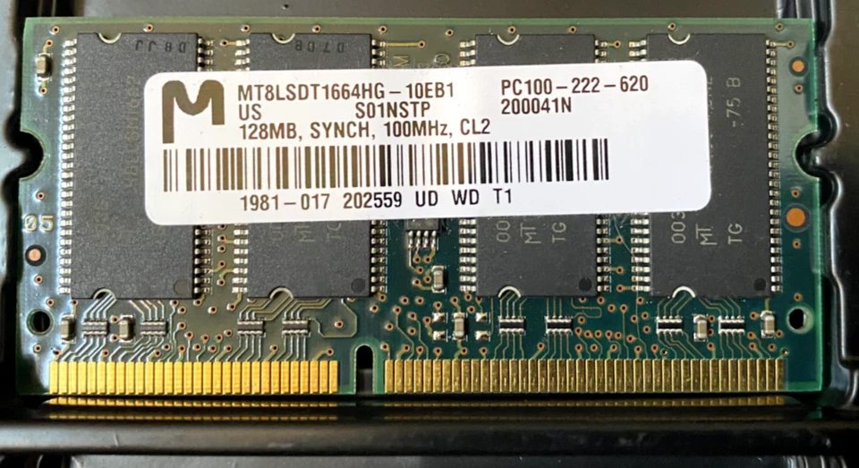 Samsung 128 MB SO-DIMM 266 MHz DDR Memory (M470L1624DT0-CB0) - Image 1 of 1