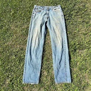 Vtg Distressed Levi’s Orange Tab 565 Farm Denim Jeans Actual Size 33x35 Workwear - Picture 1 of 12