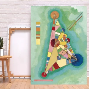 Arte abstracto Wassily Kandinsky Variegación en el triángulo impresión en lienzo arte de pared - Imagen 1 de 6