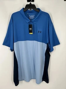 Under Armour The Performance Polo Shirt Short Sleeve Colorblock Mens Size 4XL - Picture 1 of 8