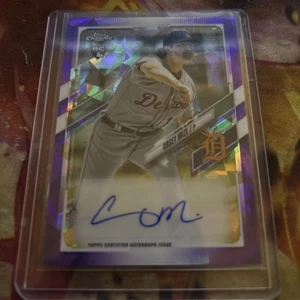 2021 Topps Chrome Update Sapphire Pink Auto Casey Mize Rookie Auto /10 - Picture 1 of 2