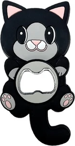 TMD Retail Soft PVC Black Cat Bottle Opener - Adorable Fun Bar Accessories,... - Picture 1 of 8