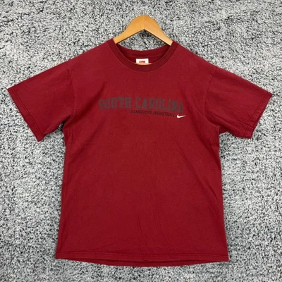 Vintage Nike South Carolina Gamecocks T Shirt Adult Medium Red Basketball Y2K - Image 1 of 4