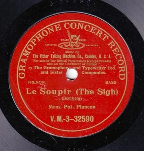 Plancon. Bemberg (Le soupir). G&T 3-32590 (10"). EX- - Picture 1 of 1