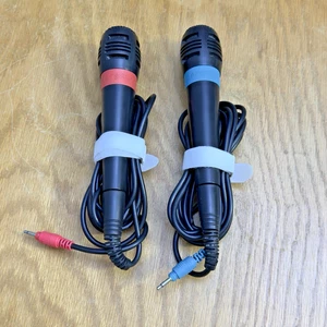 Set microfono Singstar rosso e blu per Sony PlayStation 2 PS2 ~ senza convertitore USB - Foto 1 di 6