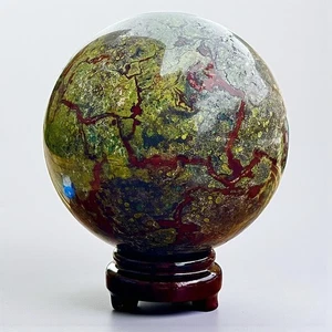 Large 140MM Dragon Blood Stone Crystal Sphere Healing Crystal Ball For HomeDecor - Bild 1 von 5