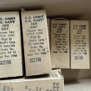 Lot Of 4: Quad Date Matched Electron TUBE RCA 6S7 2J6S7 1944 1945 - Picture 1 of 3