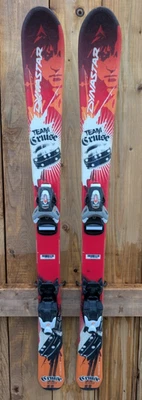 Grandes esquís de nieve alpinos DYNASTAR medida 43" largo 110 cm acabado ROJO Foto 1 de 4