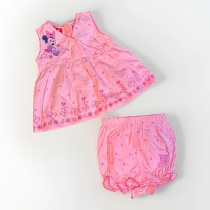 De Colección Disney Bebé Minnie Mouse Conjunto de 2 Piezas Vestido Floral Rosa con Florers 18m - Imagen 1 de 5
