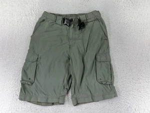 Boy Scouts Shorts Youth Medium Green Cargo Switchback Belted Nylon 29x10 READ - Picture 1 of 15