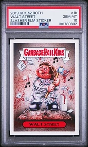 2019 Garbage Pail Kids Revenge of Horror-ible WALT STREET 1b PSA 10 Bale POP-1 - Picture 1 of 2