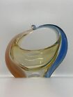 Art Glass Blue Yellow Basket Bowl 16Cm - Attributed To Hana Machovska - No Ma...