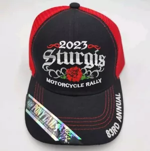 Srurgis 2023 Motorrad Rallye Damen verstellbare Riemen Pferdeschwanz Mütze Kappe Rose - Bild 1 von 4