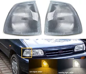 LED Amber Corner Signal Indicator Light w/White DRL For Kia Pride 2000-2004 - Picture 1 of 7