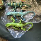 Toysmith Lizard Squishimals Light Green, Dark Green & Blue 3 Pack Bundle New!
