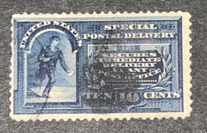 Travelstamps: 1894 US Stamps Special Delivery Scott # E5 Used No Gum DL WMK - Picture 1 of 5