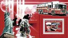 Guinea 2006 - American Firefighters, 9/11, Peter Ganci - Souvenir Sheet - MNH