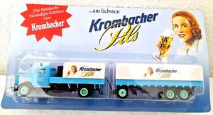 Modellino Camion Pubblicitario Birra Krombacher Pils Bier 1/87 Diecast - Foto 1 di 1