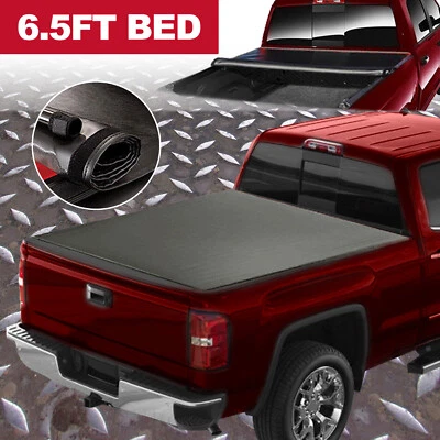 6.5FT Soft Roll-Up Tonneau Cover for 07-13 Silverado/Sierra 1500 2500HD 3500HD - Image 1 of 4