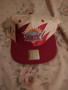 Vintage 1994 NFL Logo Athletic Super Bowl XXIX 29 Haizahn Snapback Mütze/Kappe Neu mit Etikett - Bild 1 von 10