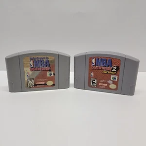 Nintendo 64 N64 NBA Courtside 1 & 2 mit Kobe Bryant Authentic Cartridges - Bild 1 von 7