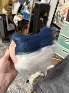 Super High Quality Premade Dark Blue Furry Nub Tail Therian Furry Accessorie - Picture 1 of 15