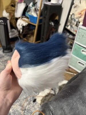 Super High Quality Premade Dark Blue Furry Nub Tail Therian Furry Accessorie - Image 1 of 4