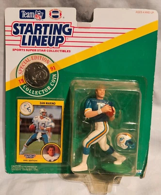 Starting Lineup NEW Rare 1991 DAN MARINO 1991 DOLPHINS w Collector Coin and Card - Image 1 of 4