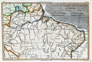 BRAZIL "Carte de la partie septentrionale du Bresil" 1780 BONNE RAYNAL - Picture 1 of 7