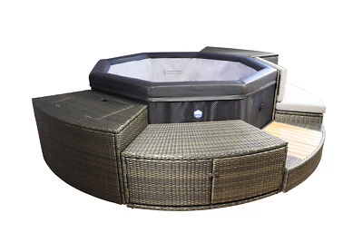 Whirlpool NetSpa OCTOPUS Möbel achteck halbstarr 6 Personen 193x73 cm Massage - Bild 1 von 4