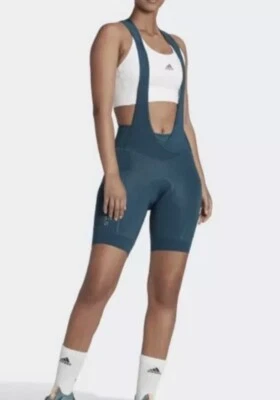 $200 adidas women’s Sz XS PARLEY BIB W Cycling Shorts Bodysuit Reflective HM3159 - Image 1 of 4