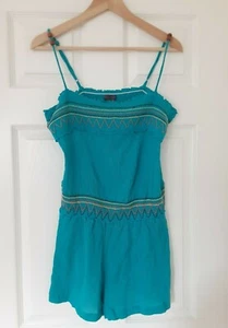 FIRE LOS ANGELES GREEN BOHO ROMPERS / SWIM COVER UP M / MEDIUM - Picture 1 of 2