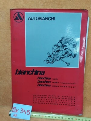 AUTOBIANCHI BIANCHINA 110 FB-SPECIAL - CABRIOLET- CATALOGO PARTI DI RICAMBIO - Immagine 1 di 4