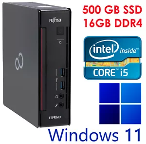 Mini Computer Q956 Intel i5 16GB DDR4 500GB SSD DVI 2DisplayPort Windows 11 V452 - Picture 1 of 6