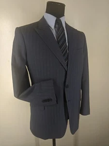 Traje Kilgour French + Stanbury Vintage Reino Unido Hecho a Medida 100% Lana 2 Btn - Ajuste 43 Reg - Imagen 1 de 12
