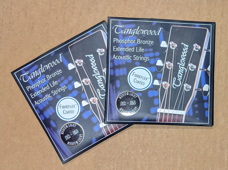 Tanglewood Coated Acoustic Guitar Strings 12 Gauge 2 Sets - Image 1 of 1