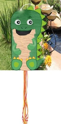 Dinosaurs T-Rex Pinata Perfect for Kids parties birthday pull string hit Stick - Image 1 of 4