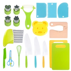 Montessori Kitchen Tools Toddler Kitchen Accessories Real-Toddler Safe Knives - Picture 1 of 13