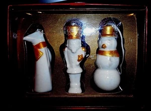 Starbucks 2012 3 Stk. ORNAMENT SET FUCHS, SCHNEEMANN, NUSSKNACKER - NEU - KOSTENLOSER VERSAND -A - Bild 1 von 1