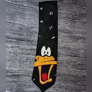 Corbata de Colección Looney Tunes Mania Pato Lucas Gráfico Negro Naranja Cuello - Imagen 1 de 8